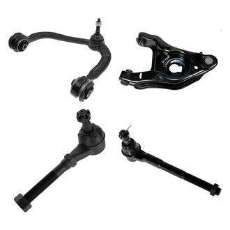 TRQ® - Front Driver Side Lower and Upper Control Arm with Ball Joint and Tie Rod End Kit