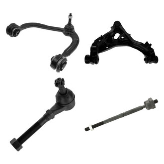 TRQ® - Front Driver Side Lower and Upper Control Arm with Ball Joint and Tie Rod End Kit