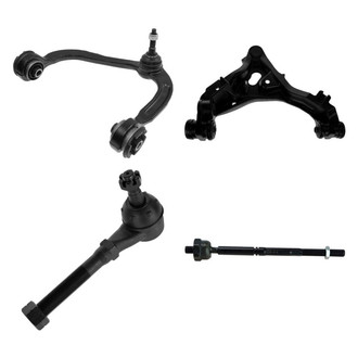 TRQ® - Front Driver Side Lower and Upper Control Arm with Ball Joint and Tie Rod End Kit