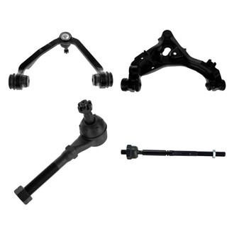 TRQ® - Front Driver Side Lower and Upper Control Arm with Ball Joint and Tie Rod End Kit