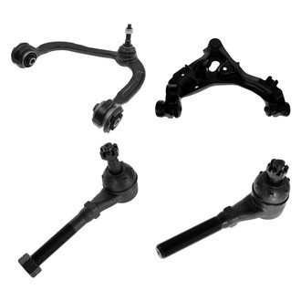 TRQ® - Front Driver Side Lower and Upper Control Arm with Ball Joint and Tie Rod End Kit