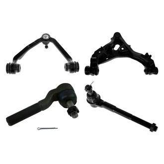 TRQ® - Front Driver Side Lower and Upper Control Arm with Ball Joint and Tie Rod End Kit