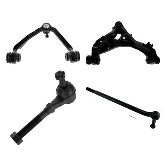 TRQ® - Front Driver Side Lower and Upper Control Arm with Ball Joint and Tie Rod End Kit