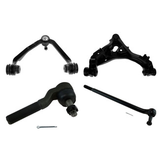 TRQ® - Front Driver Side Lower and Upper Control Arm with Ball Joint and Tie Rod End Kit
