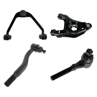 TRQ® - Front Driver Side Lower and Upper Control Arm with Ball Joint and Tie Rod End Kit