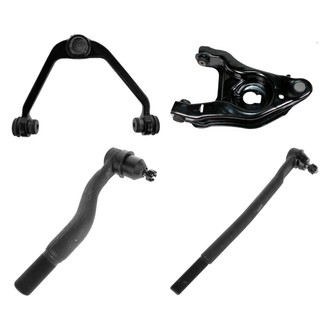 TRQ® - Front Driver Side Lower and Upper Control Arm with Ball Joint and Tie Rod End Kit