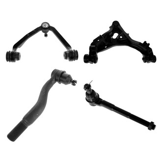 TRQ® - Front Driver Side Lower and Upper Control Arm with Ball Joint and Tie Rod End Kit