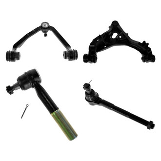 TRQ® - Front Driver Side Lower and Upper Control Arm with Ball Joint and Tie Rod End Kit