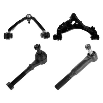 TRQ® - Front Driver Side Lower and Upper Control Arm with Ball Joint and Tie Rod End Kit