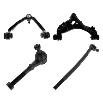 TRQ® - Front Driver Side Lower and Upper Control Arm with Ball Joint and Tie Rod End Kit