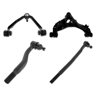 TRQ® - Front Driver Side Lower and Upper Control Arm with Ball Joint and Tie Rod End Kit