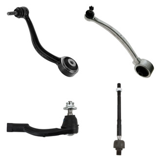 TRQ® - Front Driver Side Lower and Upper Control Arm with Ball Joint and Tie Rod End Kit