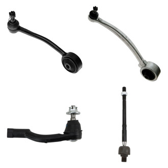 TRQ® - Front Driver Side Lower and Upper Control Arm with Ball Joint and Tie Rod End Kit