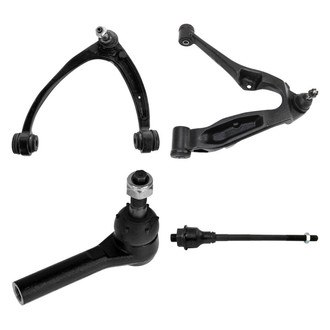 TRQ® - Front Driver Side Lower and Upper Control Arm with Ball Joint and Tie Rod End Kit