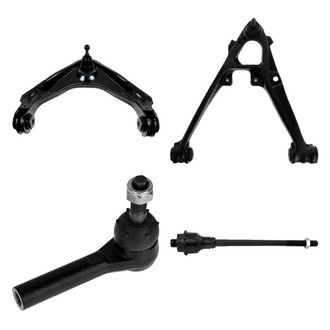 TRQ® - Front Driver Side Lower and Upper Control Arm with Ball Joint and Tie Rod End Kit