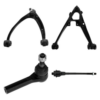TRQ® - Front Driver Side Lower and Upper Control Arm with Ball Joint and Tie Rod End Kit