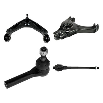 TRQ® - Front Driver Side Lower and Upper Control Arm with Ball Joint and Tie Rod End Kit