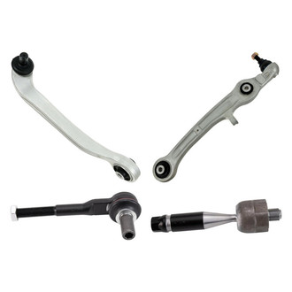 TRQ® - Front Driver Side Lower and Upper Control Arm with Ball Joint and Tie Rod End Kit