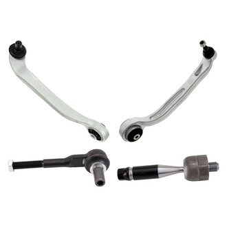 TRQ® - Front Driver Side Lower and Upper Control Arm with Ball Joint and Tie Rod End Kit