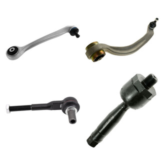 TRQ® - Front Driver Side Lower and Upper Control Arm with Ball Joint and Tie Rod End Kit