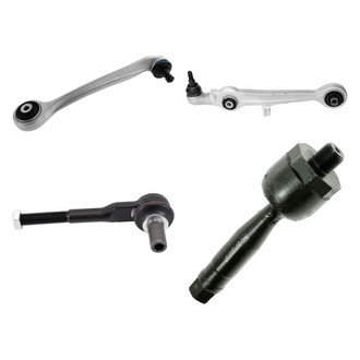 TRQ® - Front Driver Side Lower and Upper Control Arm with Ball Joint and Tie Rod End Kit
