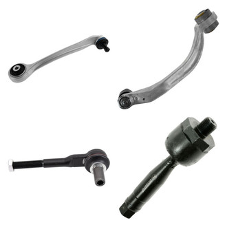 TRQ® - Front Driver Side Lower and Upper Control Arm with Ball Joint and Tie Rod End Kit