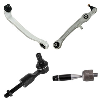 TRQ® - Front Driver Side Lower and Upper Control Arm with Ball Joint and Tie Rod End Kit