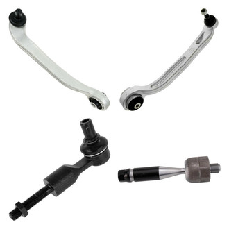 TRQ® - Front Driver Side Lower and Upper Control Arm with Ball Joint and Tie Rod End Kit