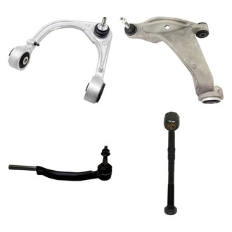 TRQ® - Front Driver Side Lower and Upper Control Arm with Ball Joint and Tie Rod End Kit