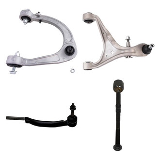 TRQ® - Front Driver Side Lower and Upper Control Arm with Ball Joint and Tie Rod End Kit