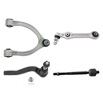 TRQ® - Front Driver Side Lower and Upper Control Arm with Ball Joint and Tie Rod End Kit