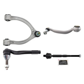 TRQ® - Front Driver Side Lower and Upper Control Arm with Ball Joint and Tie Rod End Kit
