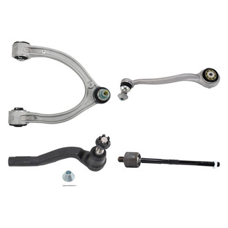 TRQ® - Front Driver Side Lower and Upper Control Arm with Ball Joint and Tie Rod End Kit