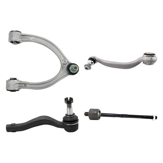TRQ® - Front Driver Side Lower and Upper Control Arm with Ball Joint and Tie Rod End Kit