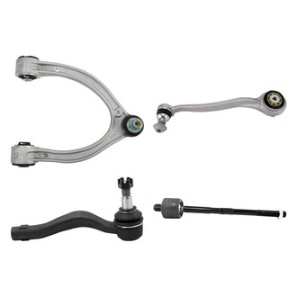 TRQ® - Front Driver Side Lower and Upper Control Arm with Ball Joint and Tie Rod End Kit