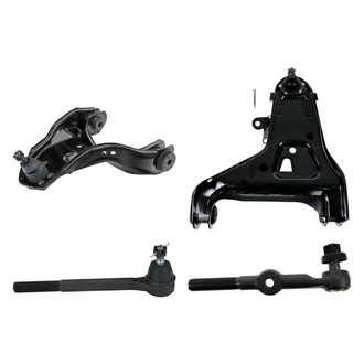 TRQ® - Front Driver Side Lower and Upper Control Arm with Ball Joint and Tie Rod End Kit