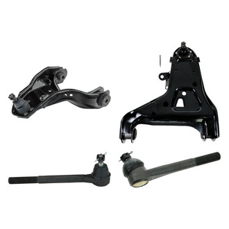 TRQ® - Front Driver Side Lower and Upper Control Arm with Ball Joint and Tie Rod End Kit