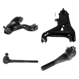 TRQ® - Front Driver Side Lower and Upper Control Arm with Ball Joint and Tie Rod End Kit