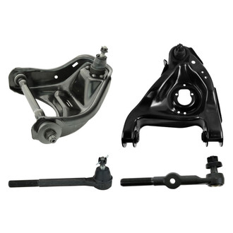 TRQ® - Front Driver Side Lower and Upper Control Arm with Ball Joint and Tie Rod End Kit