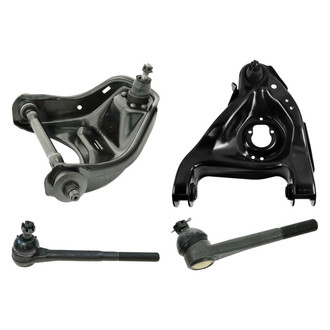 TRQ® - Front Driver Side Lower and Upper Control Arm with Ball Joint and Tie Rod End Kit