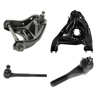 TRQ® - Front Driver Side Lower and Upper Control Arm with Ball Joint and Tie Rod End Kit