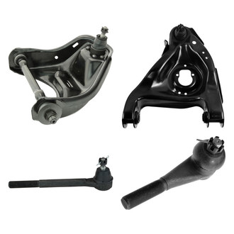 TRQ® - Front Driver Side Lower and Upper Control Arm with Ball Joint and Tie Rod End Kit