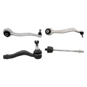 TRQ® - Front Driver Side Lower and Upper Control Arm with Ball Joint and Tie Rod End Kit