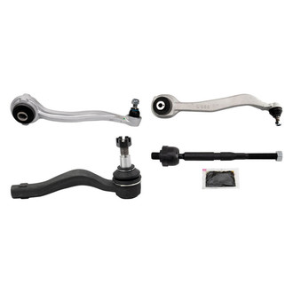 TRQ® - Front Driver Side Lower and Upper Control Arm with Ball Joint and Tie Rod End Kit