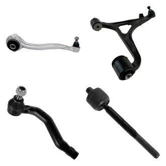 TRQ® - Front Driver Side Lower and Upper Control Arm with Ball Joint and Tie Rod End Kit