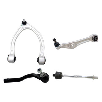 TRQ® - Front Driver Side Lower and Upper Control Arm with Ball Joint and Tie Rod End Kit