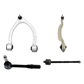 TRQ® - Front Driver Side Lower and Upper Control Arm with Ball Joint and Tie Rod End Kit