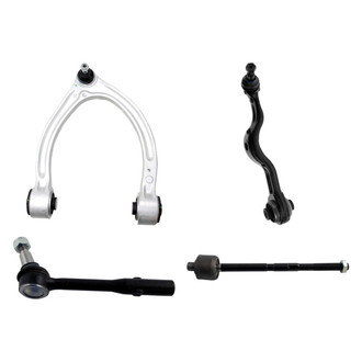 TRQ® - Front Driver Side Lower and Upper Control Arm with Ball Joint and Tie Rod End Kit