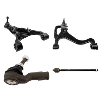 TRQ® - Front Driver Side Lower and Upper Control Arm with Ball Joint and Tie Rod End Kit