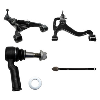 TRQ® - Front Driver Side Lower and Upper Control Arm with Ball Joint and Tie Rod End Kit